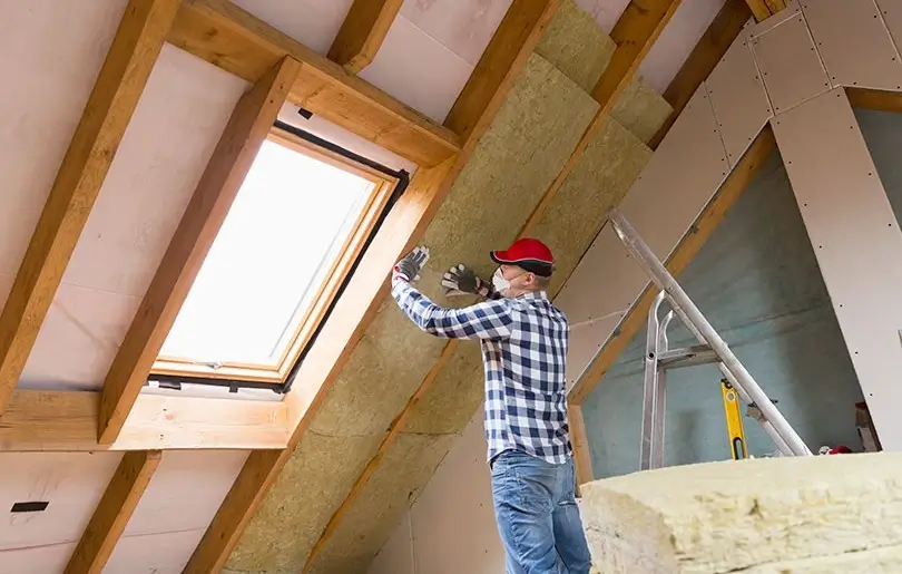 fitting insulation in the loft